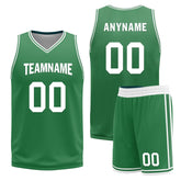 Custom Black Green Boston City Edition Personalized Reversible Basketball Set Sports Basketball Jersey BBJ01R-D0610-2-COOLMAX